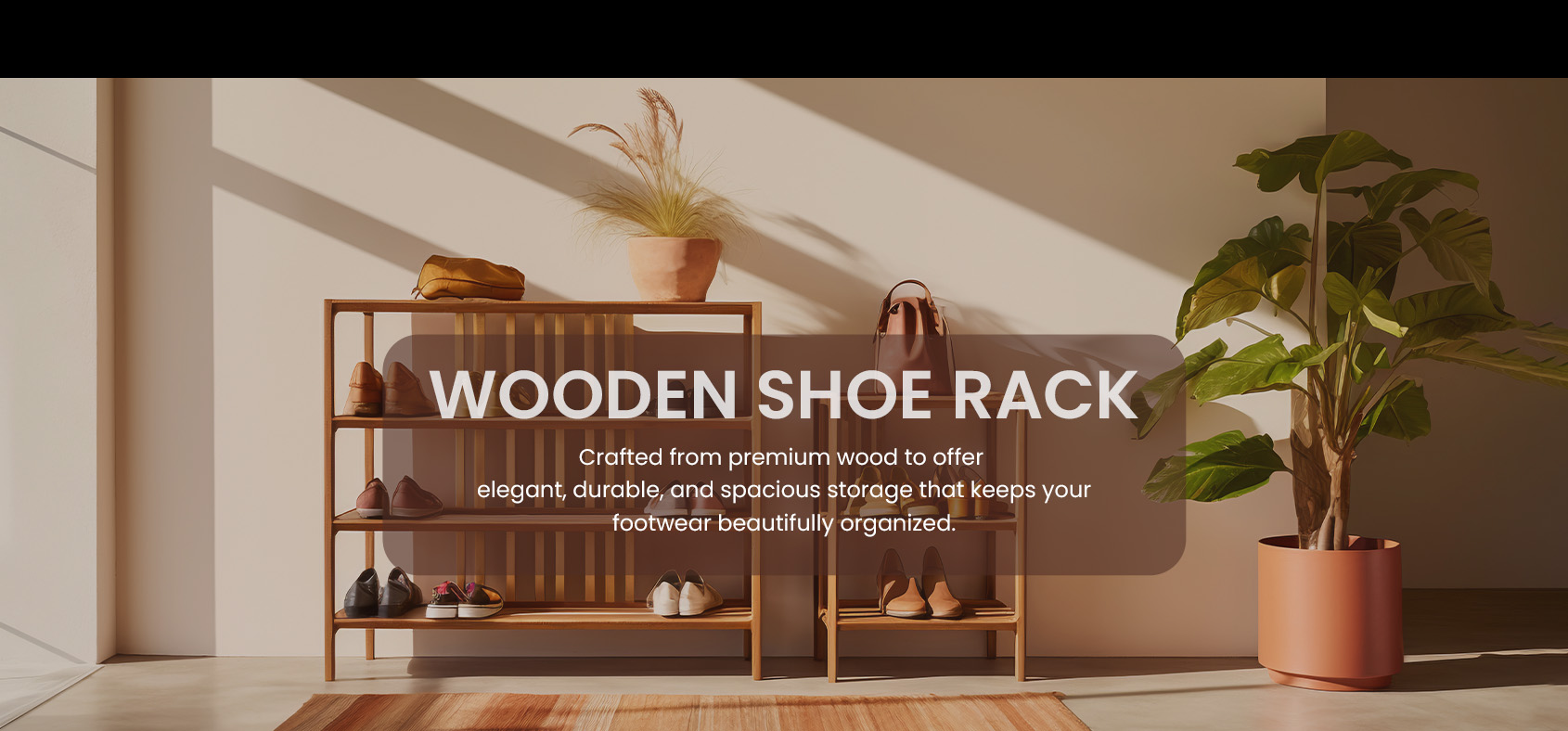wood shoe rack